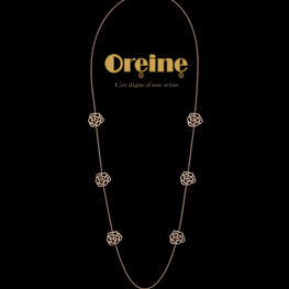 Collier sautoir avec 6 fleurs en Or 18 carats