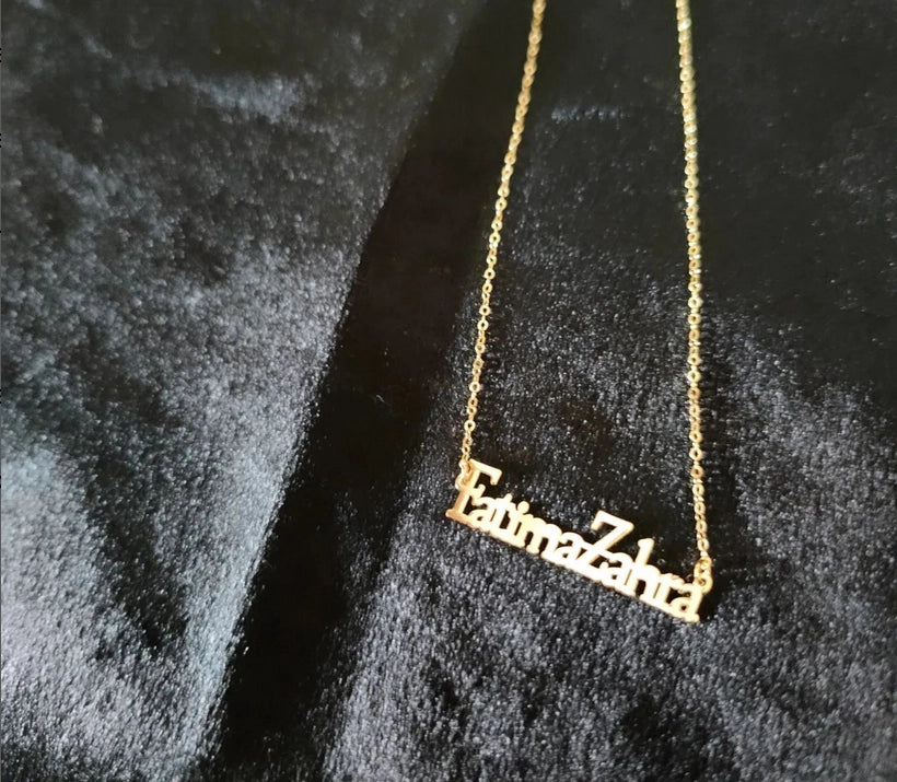 Collier prénom composé personnalisable en Or 18 carats